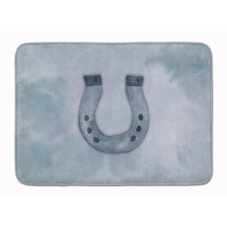 Carolines Treasures Horseshoe Watercolor Machine Washable Memory Foam Mat BB7370RUG